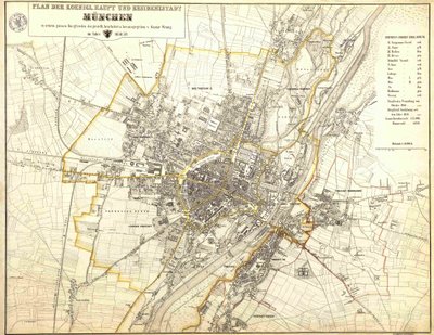 Plan of the Royal Capital and Residence City of Munich in its Entirety by Gustav Wenng